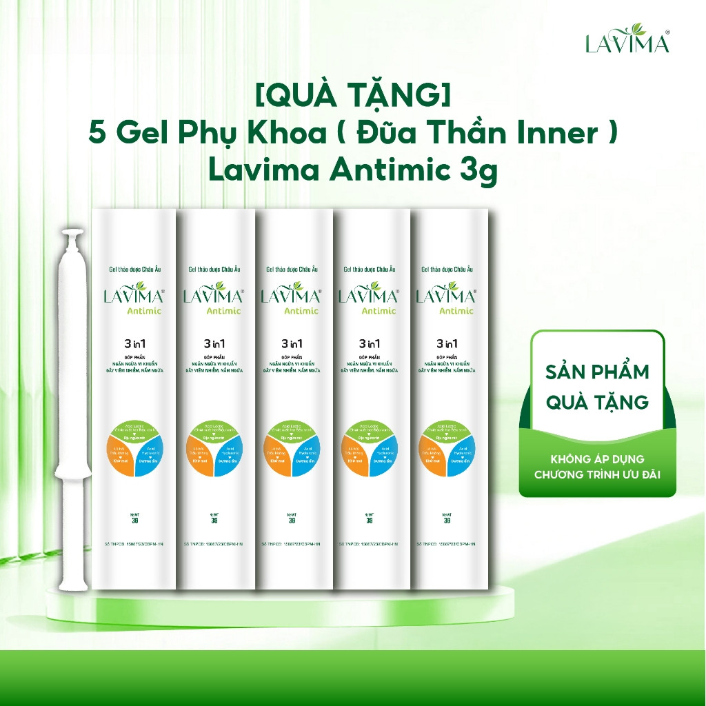 [QUÀ TẶNG KHONG BAN] Gel Phụ Khoa Nữ (Đũa Thần Inner) Lavima Antimic - Thảo Dược Giảm Viêm Nấm Ngứa 