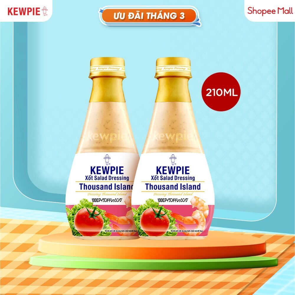 Combo 2 Xốt Salad Dressing Thousand Island Kewpie 210ml