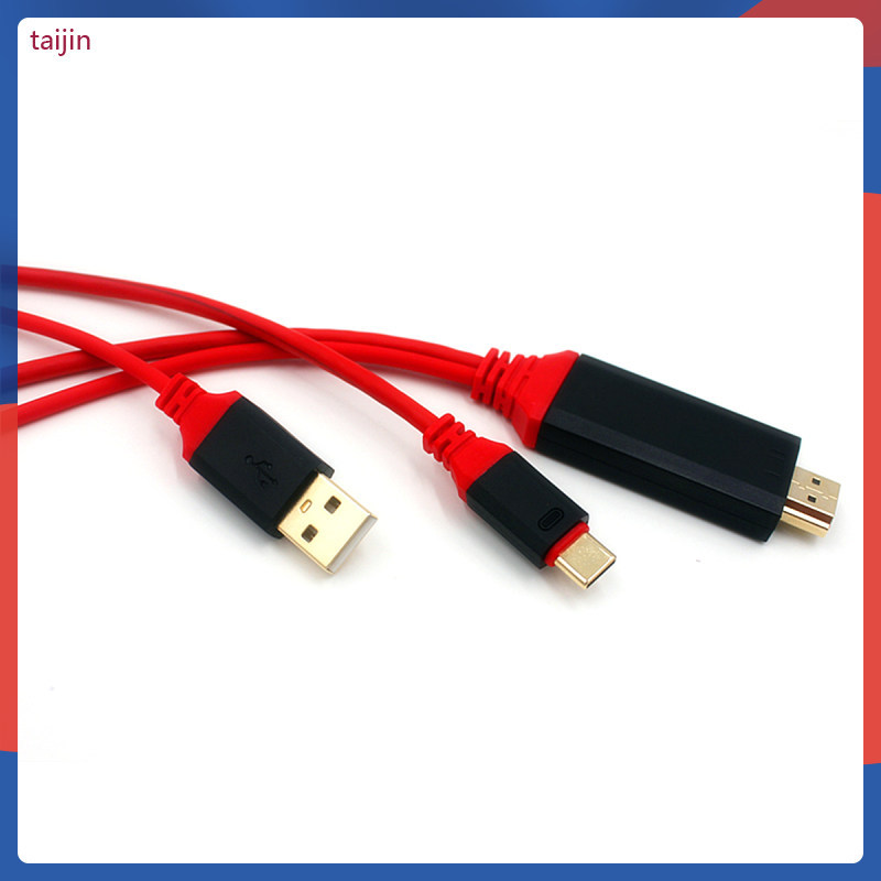 Cáp sạc 2m Type-C sang 4Kx2K Ultra cho taijin (Đỏ)