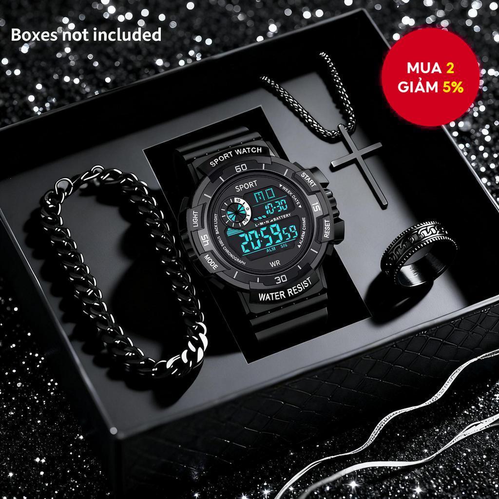  Đồng hồ điện tử cho trẻ em, đồng hồ điện tử đa năng nhiều màu sắc cho học sinh, phiên bản cool, dành cho bé trai.