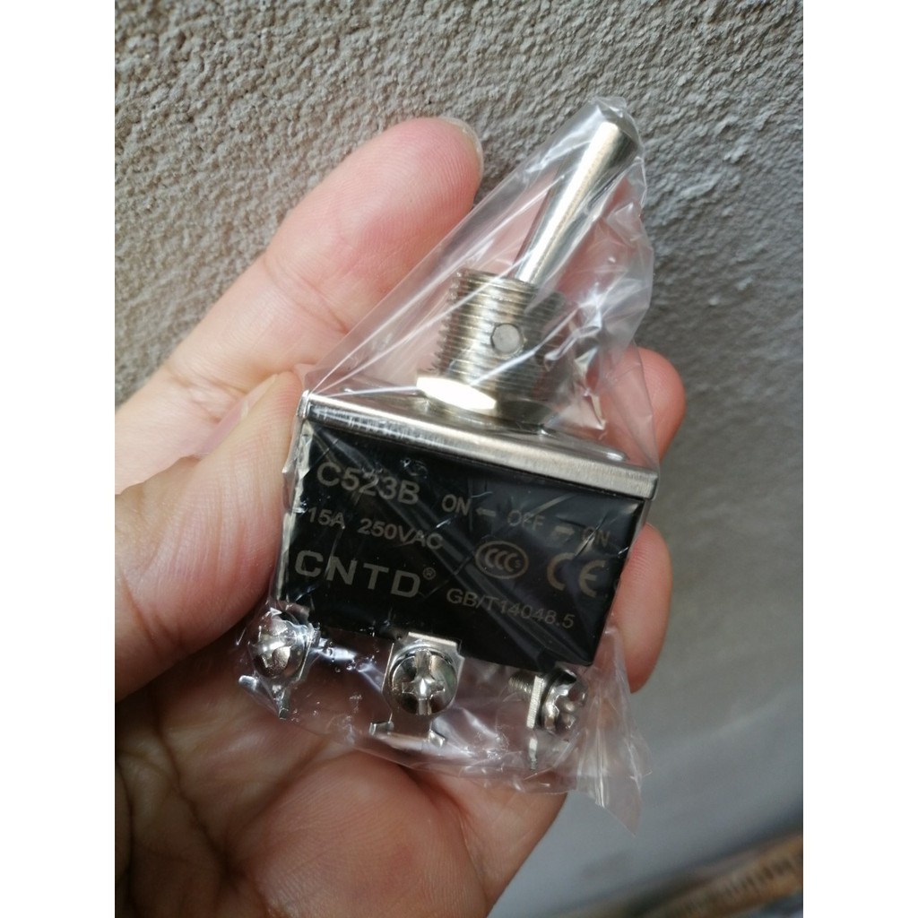 c523b_Công tắc gạt sắt 6 chân 3 vị trí c523b on of on , công tắc gạt 6 chân 2 vị trí c522b on on.