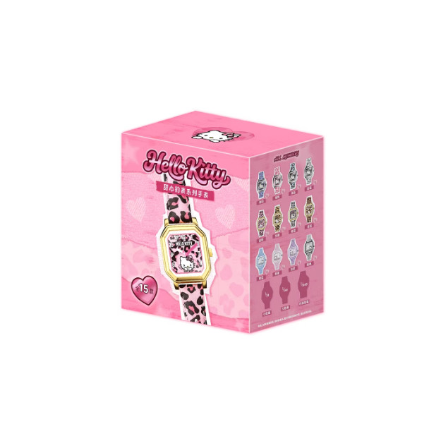 Hellokitty Sanrio Sweetheart Leopard Blind box watch Đồng hồ điện tử học sinh
