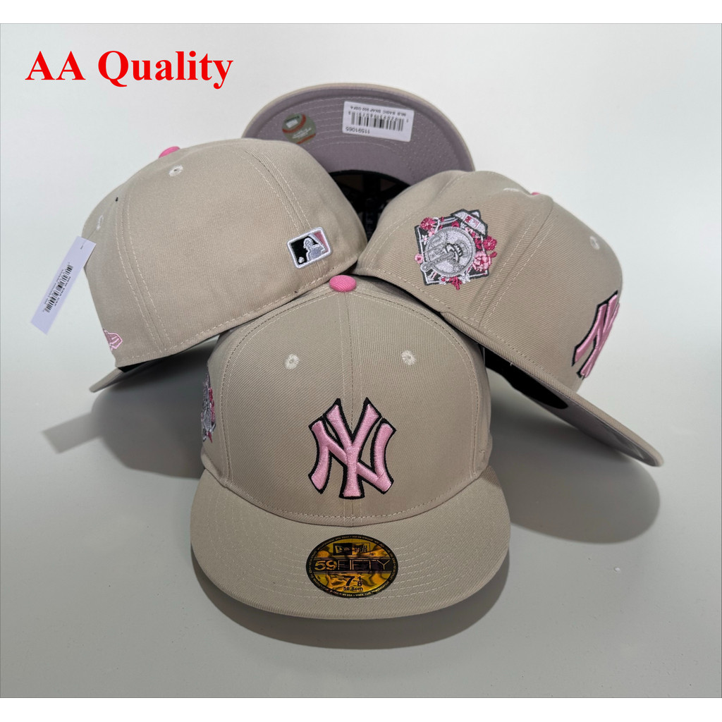 Mũ New Era 59Fifty New York Yankees màu kaki, chống UV, phù hợp cho cả nam và nữ