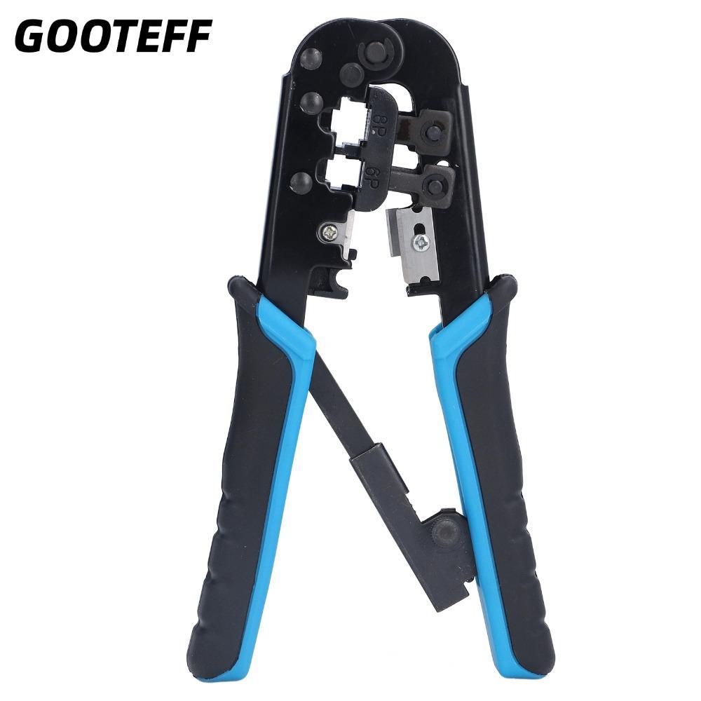 Dụng cụ uốn cong GOOTEFF RJ45, Dụng cụ uốn và cắt dây tích hợp 6 trong 1, Dụng cụ uốn mô-đun RJ11 / 