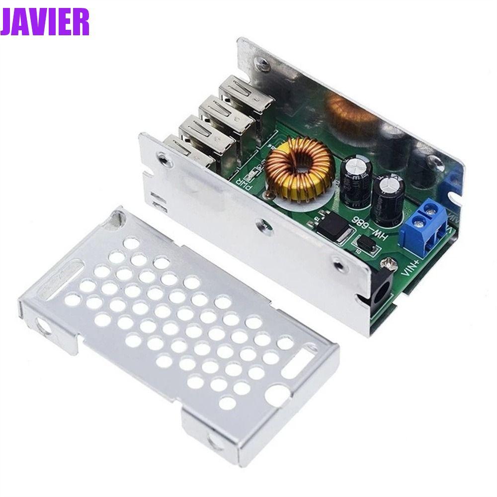 Bảng sạc JAVIER 5A 4 USB có vỏ nhôm Mô-đun DC-DC Đầu ra 4USB Bộ sạc di động 4 cổng USB Mô-đun bước x