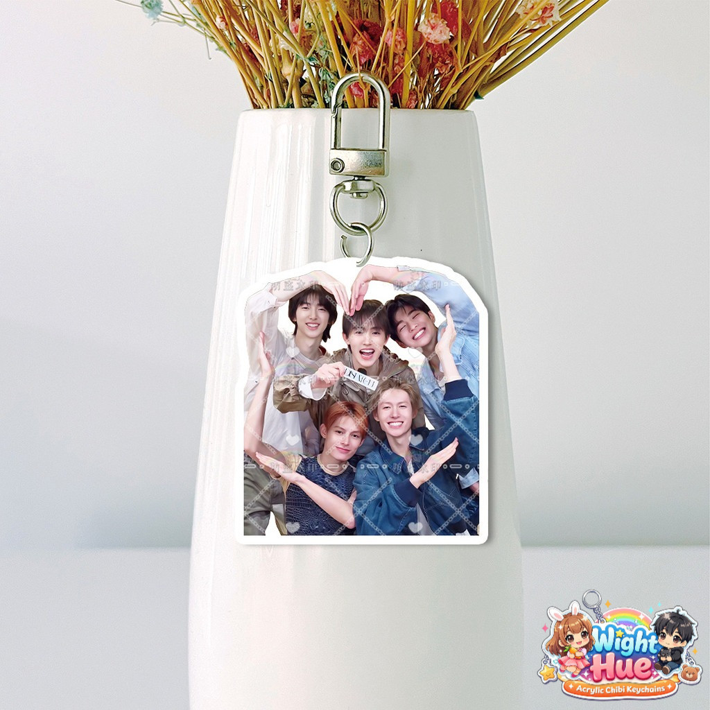 Cortis Móc khóa hai mặt bằng acrylic màu trắng hình Kim Jong-un, phụ kiện trang trí túi xách, ba lô.