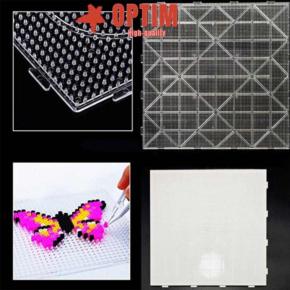OPTIM Perler Hama Beads, DIY Make Puzzle Square Fuse Beads Pegboards, 52 * 52 Pins / 104x104 Pins Đồ