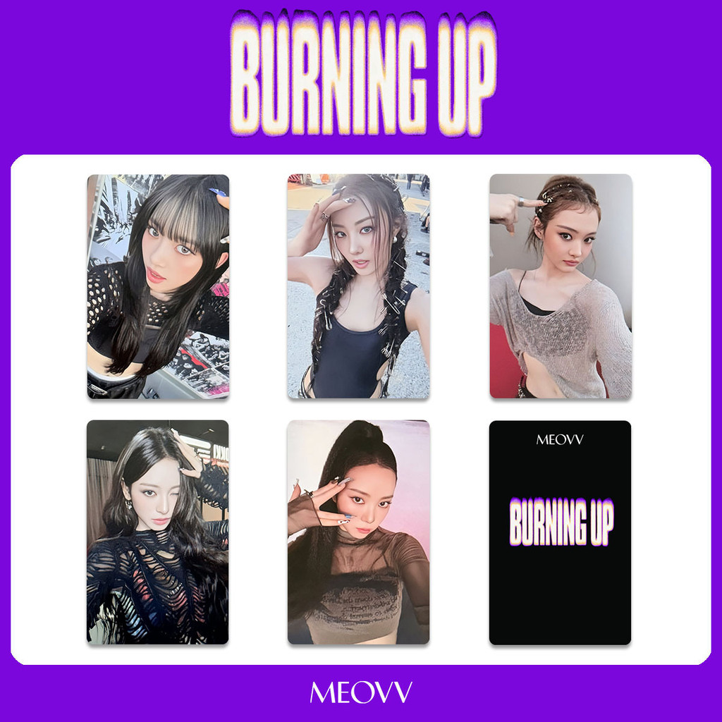 1-6 Chiếc MEOVV Lomo Cards BURNING UP MY EYES OPEN VVIDE Mini Album Light Stick Photocards KTOWN4U S