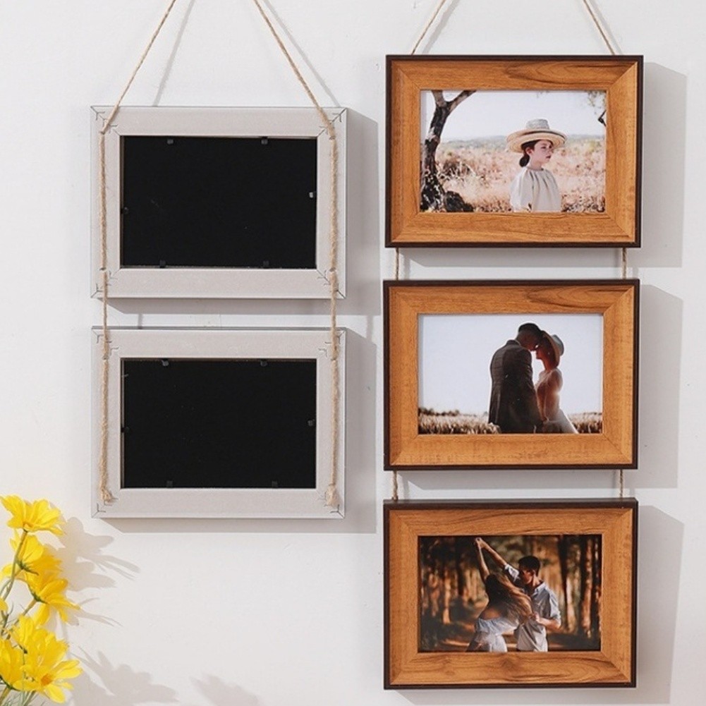 <cosyh>Wall Photo Frame Space-saving Mounting Image Arrangement Options Wood Material
