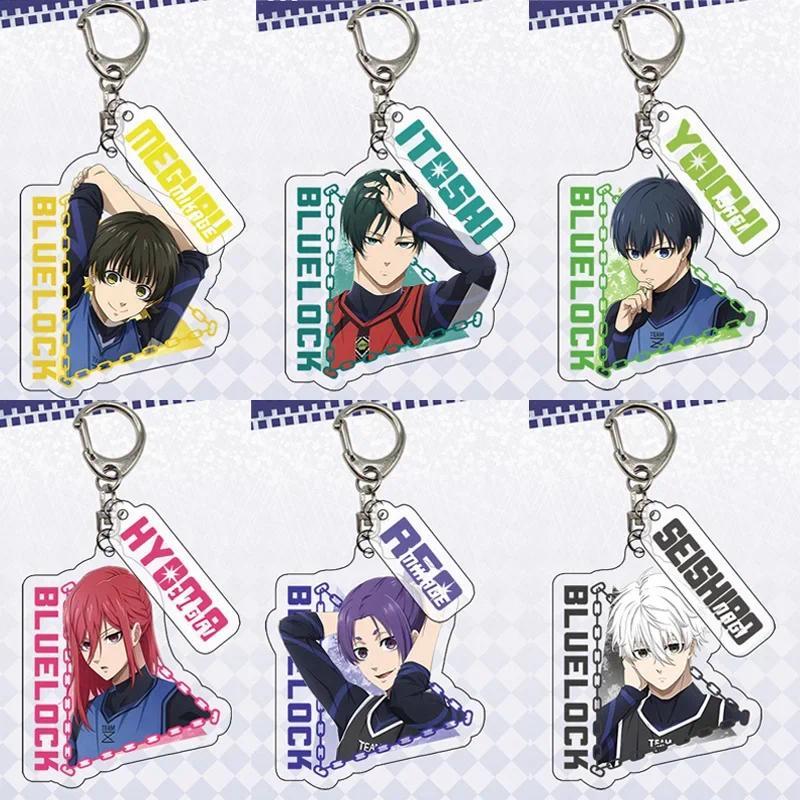 Anime BLUE Key Chain Acrylic Character Isagi Yoichi Chigiri Bachira Animation Blue Prison Pendant Do
