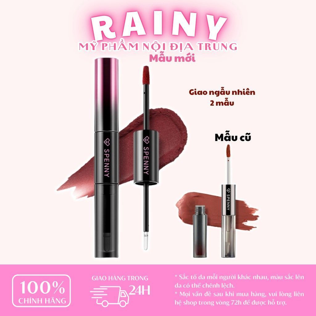 [SPENNY] Son kem 2 đầu Spenny Double End Lip Glaze