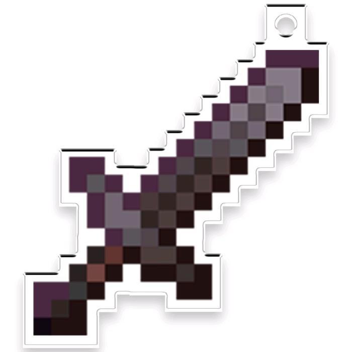 Ganci Gantungan kunci akrilik acrylic weapon minecraft sword, pickaxe, axe, shovel atau pedang, beli