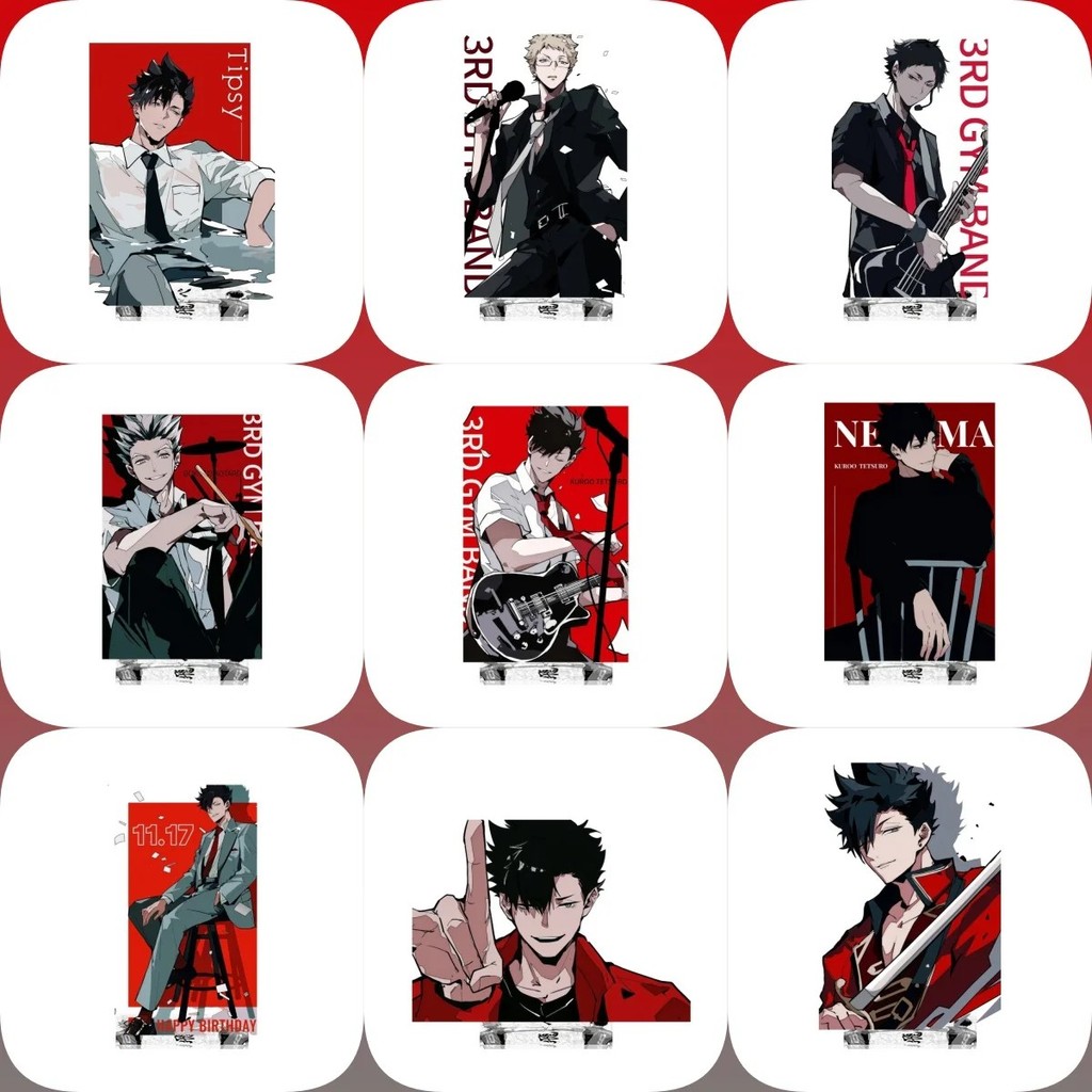 Standee Anime Haikyuu Blue Lock Mô Hình Mica Trang Trí Bàn Học Isagi Yoichi Bachira Chigiri Kuroo Bo