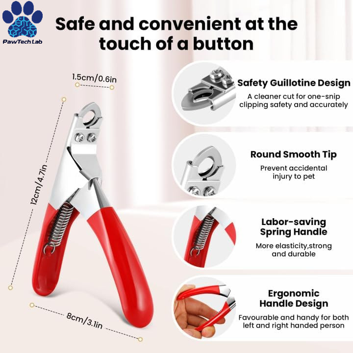 [PawTech Lab] Tông đơ cắt móng tay cho thú cưng | Dành Cho Chó Mèo Lớn Vừa | Tông đơ vuốt chém | Pot