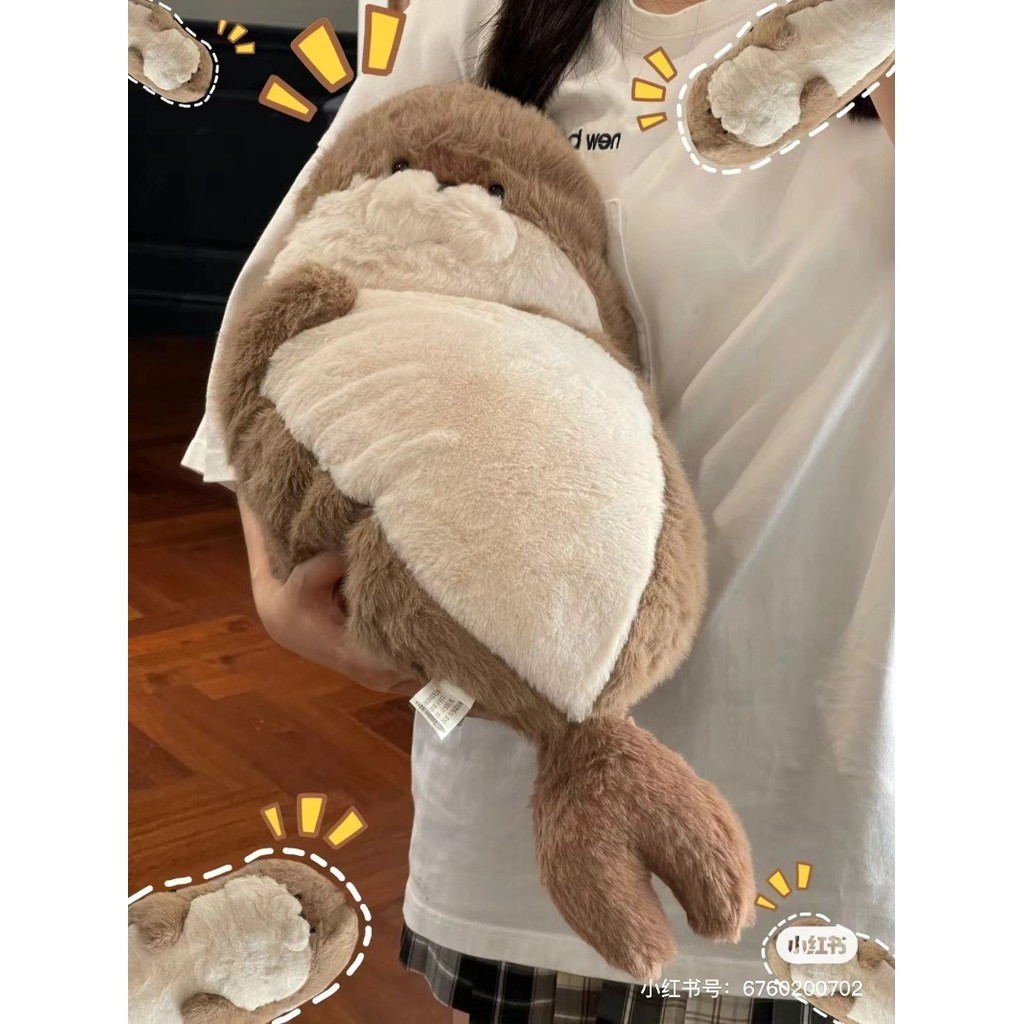 Lớn Lười Otter Sang Trọng Búp Bê Mềm Cói Gấu Bông Sang Trọng Đồ Chơi Nhồi Bông Biển Sư Tử Động Vật N