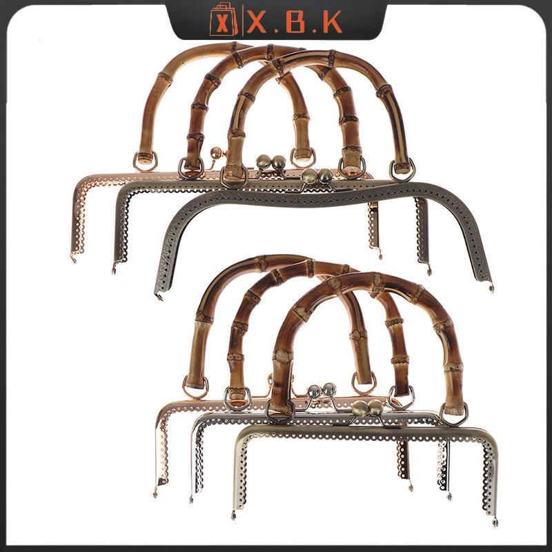 X.B.K Ví Kiss Clasp Lo Khung Kim Loại Túi Xách Khóa Lo Tre Tay Cầm Túi Ly Hợp VN