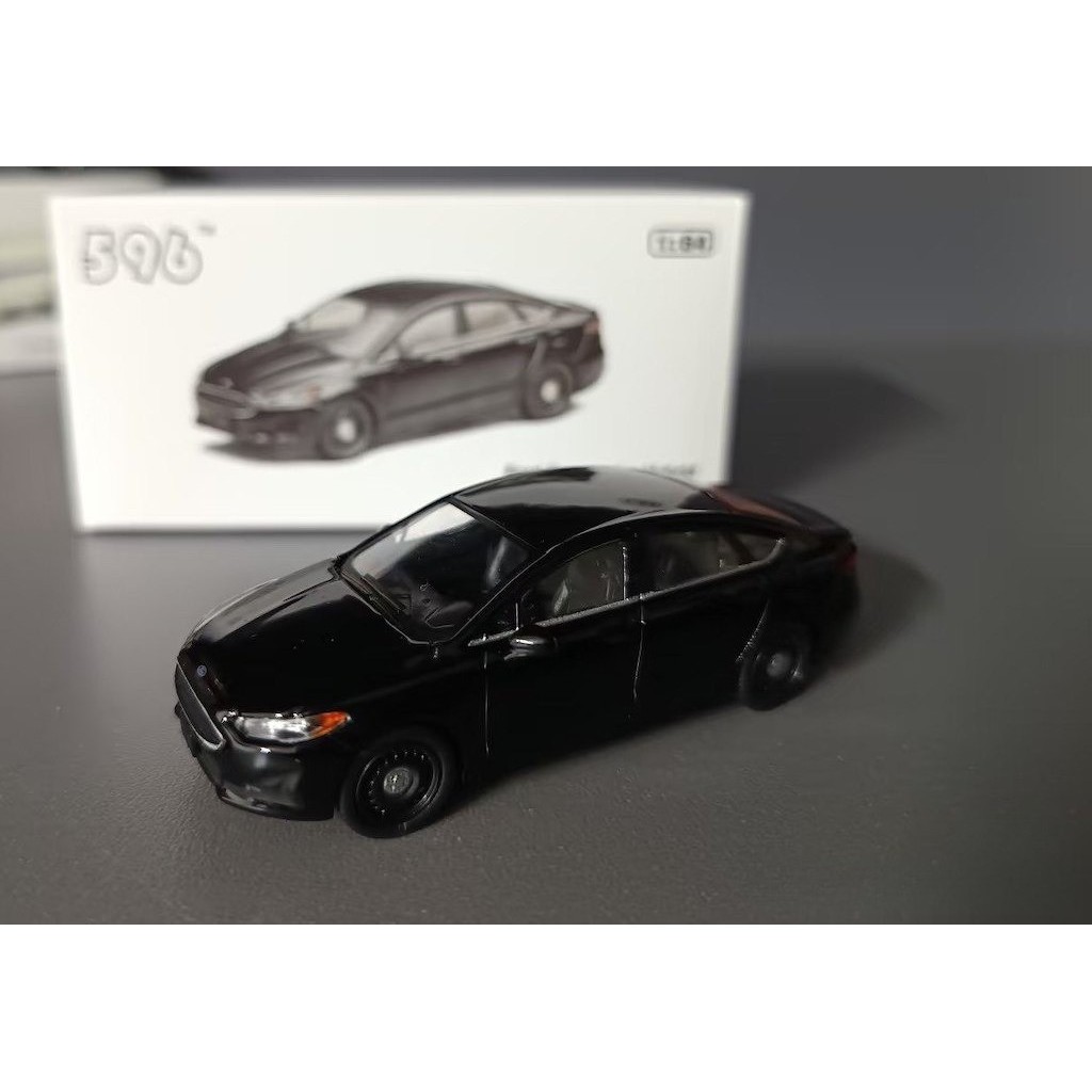 Mytopstore 1: 64 596 Đen Phản Ứng Lai Cảnh Sát Sedan Mẫu Diecast Thu Thập Màn Hình Xe Kim Loại BN