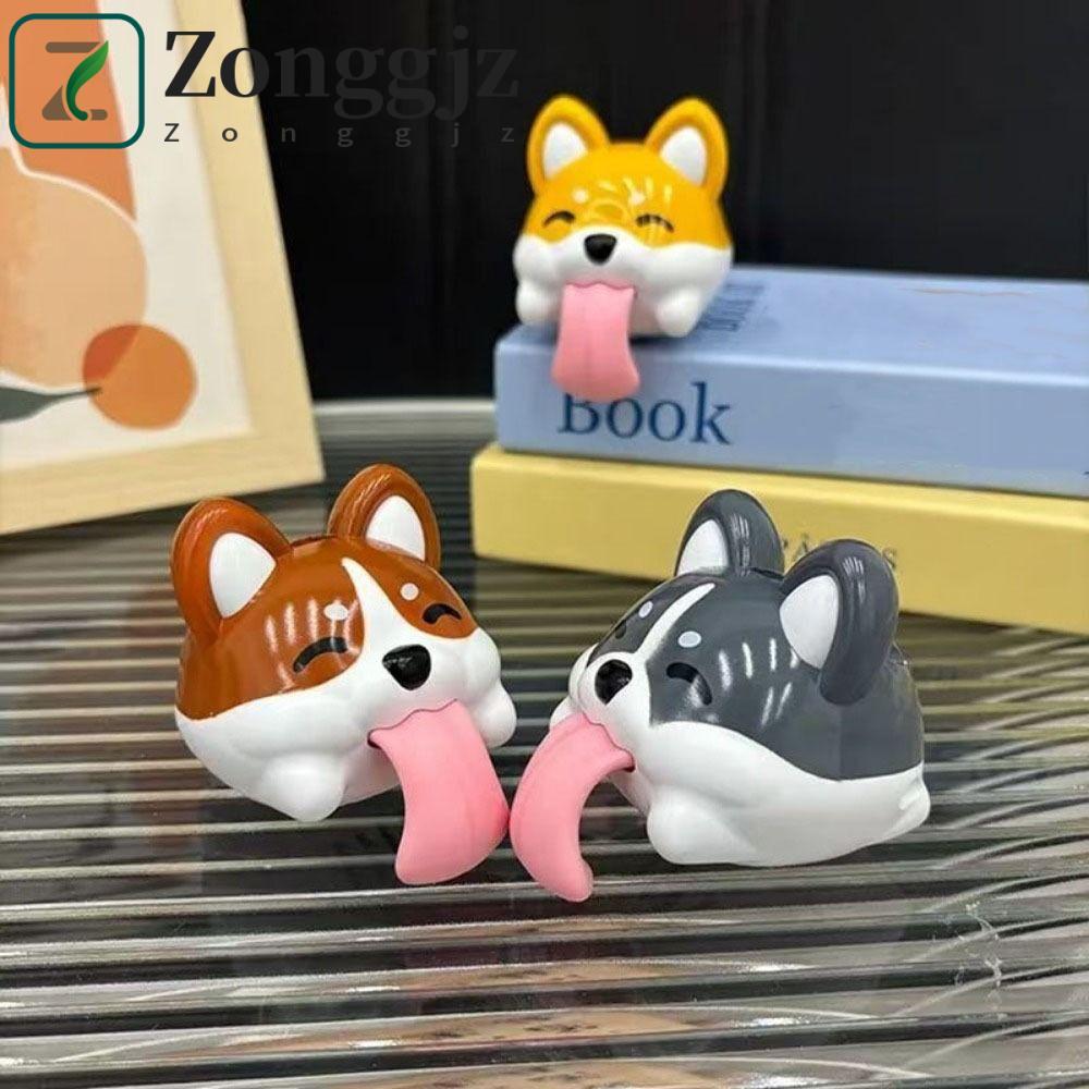 ZONGGJZ Corgi Bức tượng ngộ nghĩnh, Móc khóa hình chó khử mùi hoạt hình, Tượng để bàn Hình treo bằng