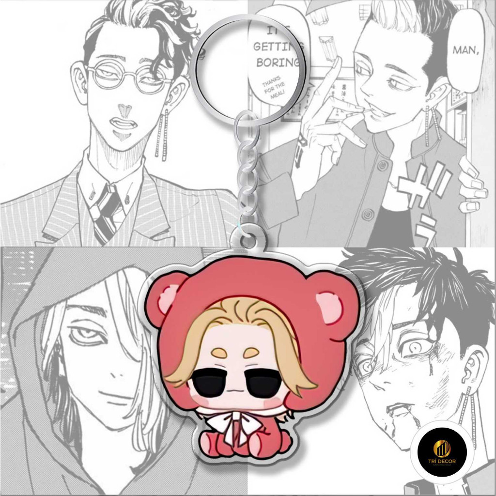 Móc khóa Tokyo Revengers Chibi Gấu bông dễ thương nhân vật Mikey Izana Ran Rindou