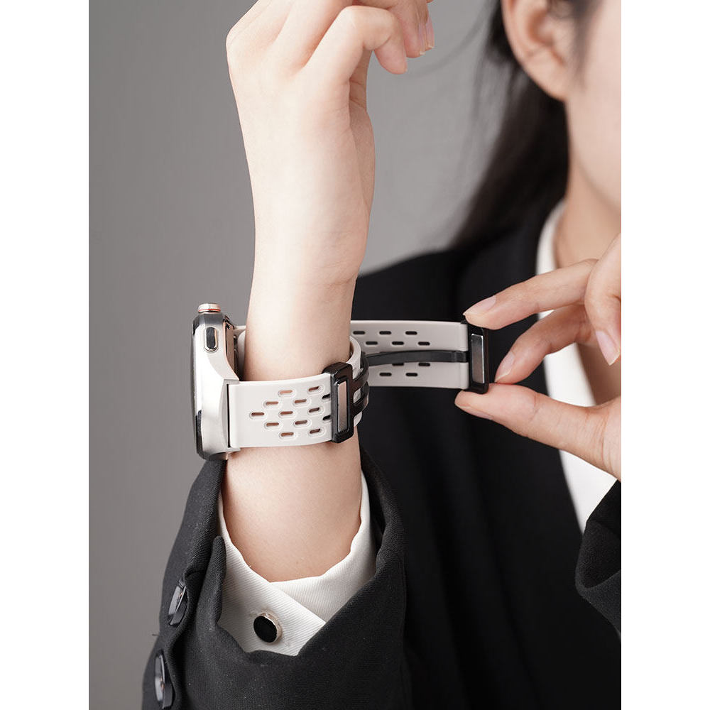Thích hợp cho Samsung Galaxywatch 8classic Watch 7 / FE / 6 / 5 / 4 Dây đeo silicon siêu thoáng khí 
