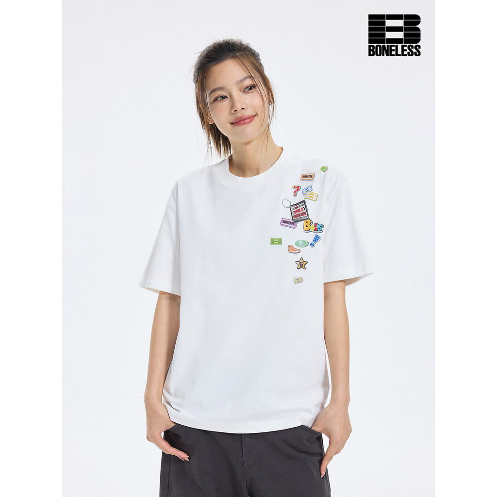 Bộ tem áo thun ngắn tay Cool Sense, nhanh khô, cổ tròn, dáng rộng, phù hợp mùa hè