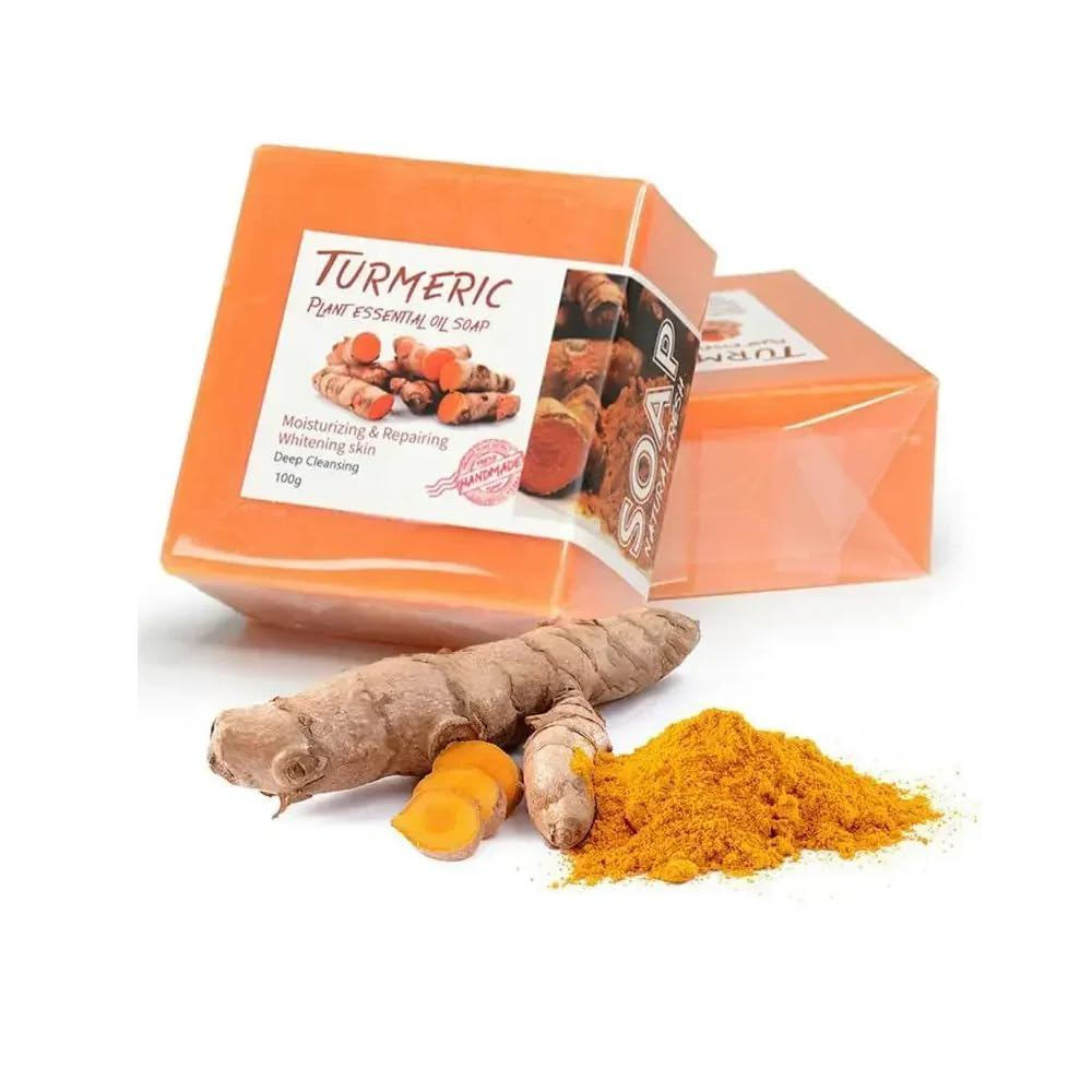 Xà phòng tinh dầu nghệ (Chứa sữa dê và protein lụa), 100Gram / 3.5Ounce (4Block)