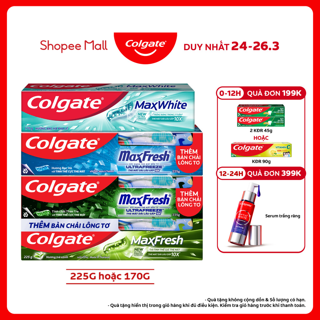 Kem đánh răng Colgate Maxfresh the mát dài lâu gấp 10 lần