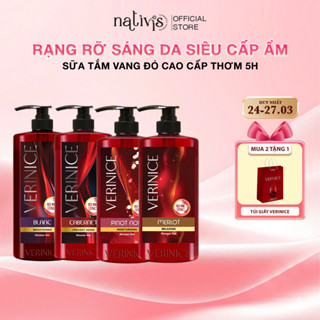[HỎA TỐC 2H-4H] Sữa Tắm Verinice Dưỡng Ẩm Mềm Mịn, Sáng Da Và Hỗ Trợ Ngừa Lão Hóa 650ml/850ml RED WINE