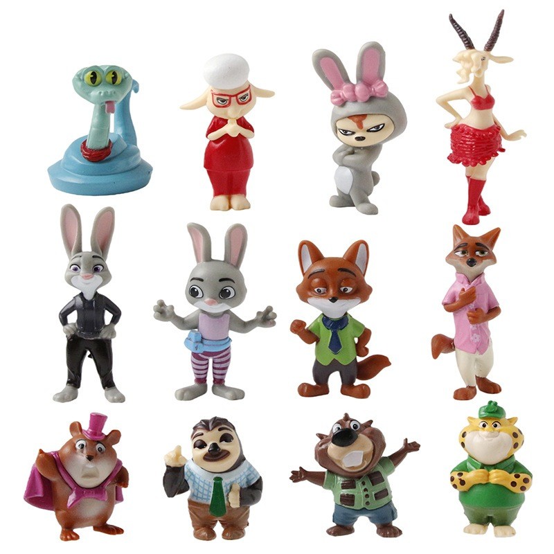 12 Cái / bộ Q Ver.Zootopia 2 Nhân Vật Judy Nick Gary Nibbles Pawbert Sang Trọng Đồ Chơi Trẻ Em Búp B