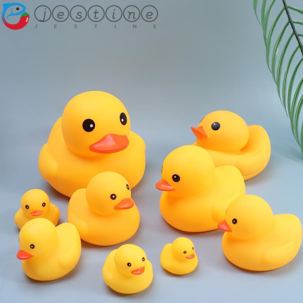 Vịt JESTINE với đồ chơi tắm âm thanh bóp, với âm thanh bóp Đồ chơi tắm cho bé Vịt vàng mềm, Đồ chơi 