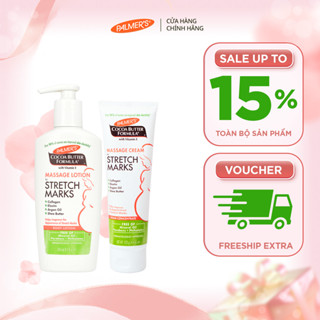 [Chính hãng] COMBO Ngăn ngừa rạn cho mẹ bầu ĐẦU và GIỮA thai kỳ Palmer's (Kem rạn 125g và Lotion rạn 250ml)