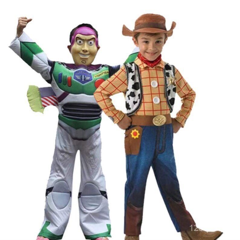 Trẻ Em Buzz Lightyear Trang Phục Jumpsuit Denim Woody Nhân Vật Hoạt Hình Anime Trang Phục Trang Phục