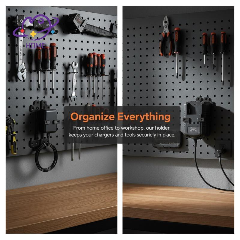 [mayhome] Bộ sạc treo tường có thể điều chỉnh với Bộ sắp xếp hạng nặng DC18RC DC40RA để lưu trữ dụng