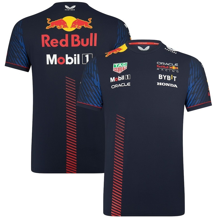 Oracle Red Bull Racing Red Bull F1 Team 2023 Áo thun hàng đầu Nam Nữ Racing Suit Max Verstappen