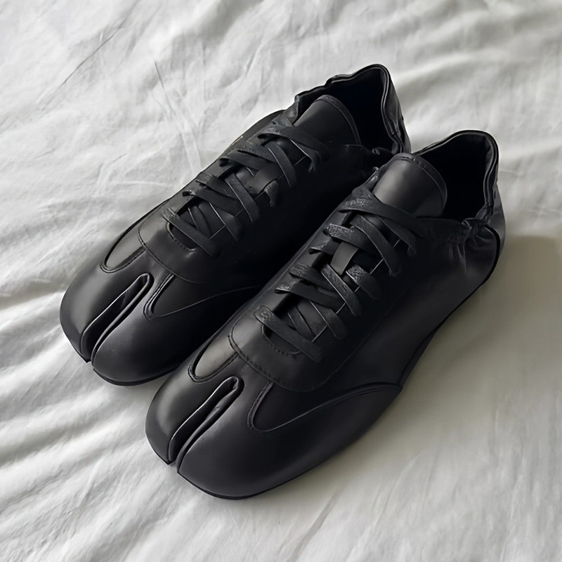 Sheepskin Version~New Korean-style split-toe lace-up German training shoes for women, Korean-style g