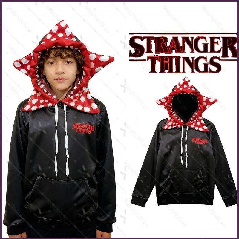 BH5 Stranger Things Demogorgon Áo Anime Áo Unisex Dài Tay Top BH5