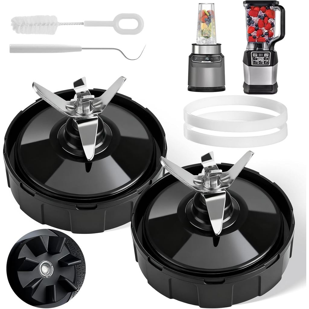 2 gói Extractor Blade Assembly 7 Vây Ninja Blender Blade Ninja Blender Phụ tùng thay thế Tương thích