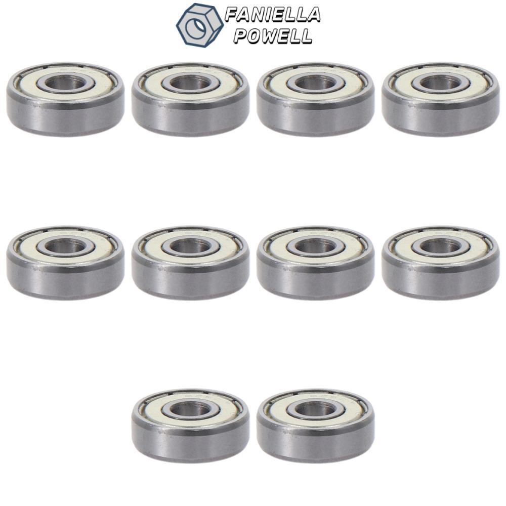 FANIELLAPOWELL 10 Vòng bi kín đôi, 6mm x 19mm x 6mm Vòng bi rãnh sâu được bôi trơn sẵn, Hộp số vòng 