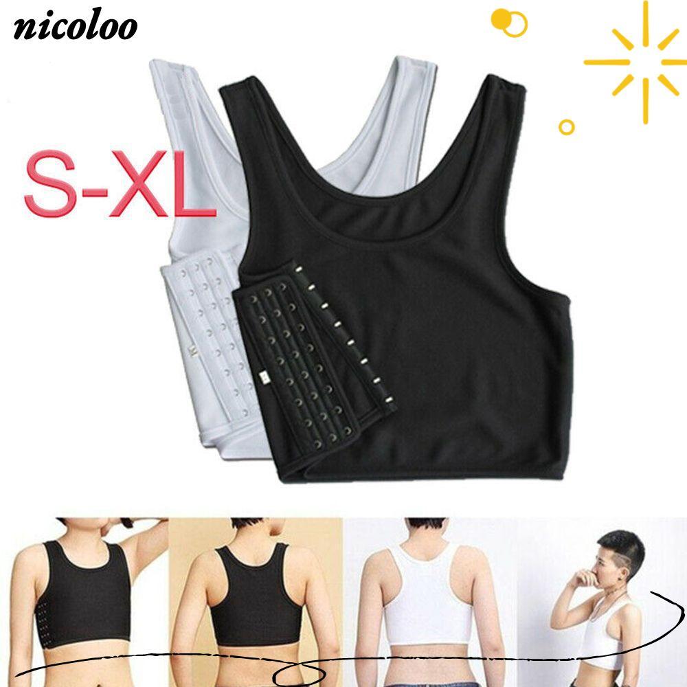 NICOLOO Corset Quần Lót Bể Áo Ngực Chất Kết Dính Đồng Tính Nữ Tomboy