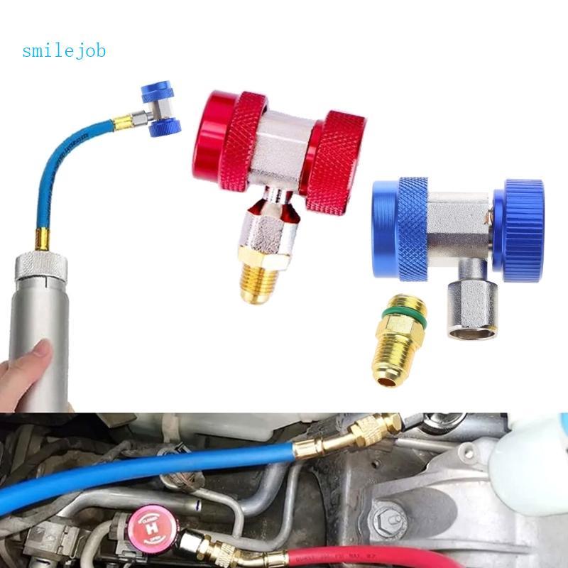 [smile *] R134A Refrigerant RechargeKit R134A Khớp nối nhanh R134A Bộ điều hợp tự bịt kín cho hệ thố