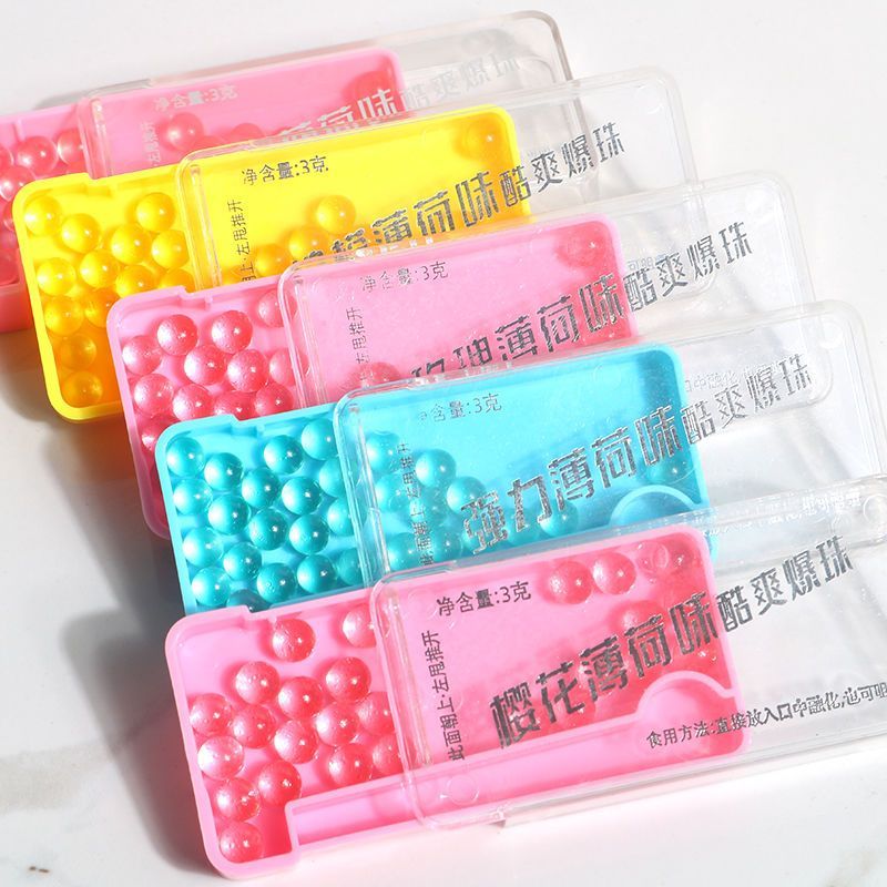 Cool Pop Bead Candy Mint Kiss Candy Mặt nạ ăn được Pop Fragrance Bead Fresh Breath Candy Snacks / 1.