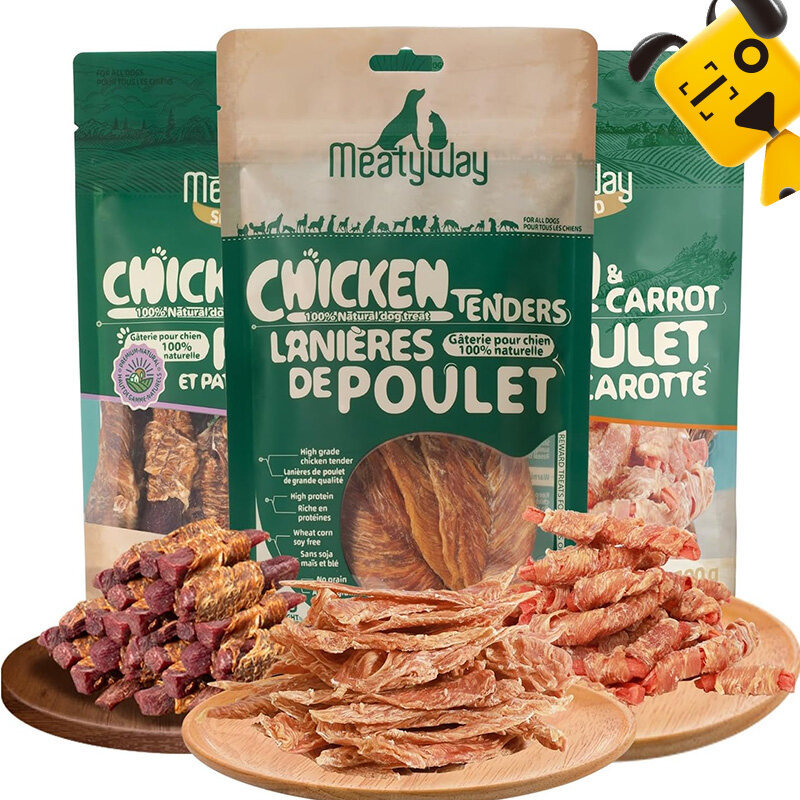 MeatyWay Dog Treats High Protein Low Fat Healthy and Natural Lamb phổi Khô venison Huấn luyện chó