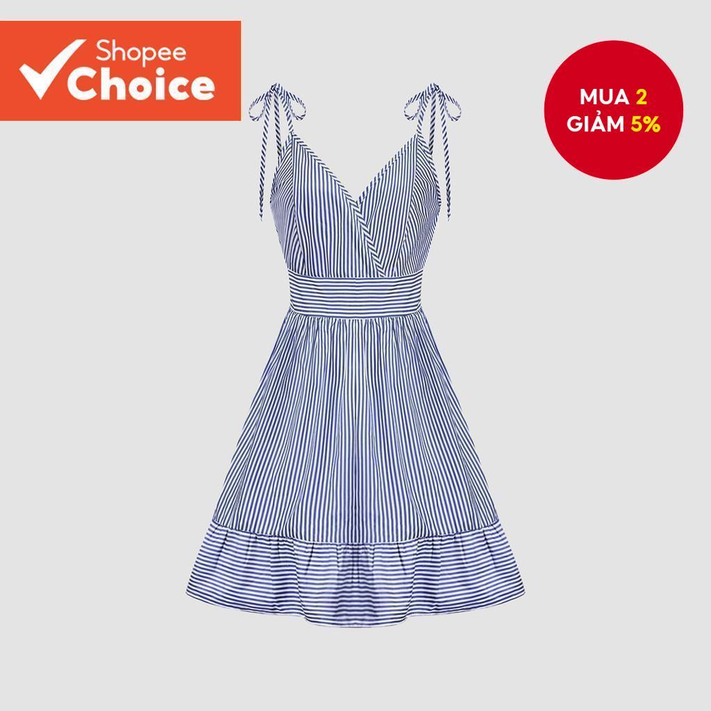 Đầm ren sọc thường ngày dành cho nữ LBL20164