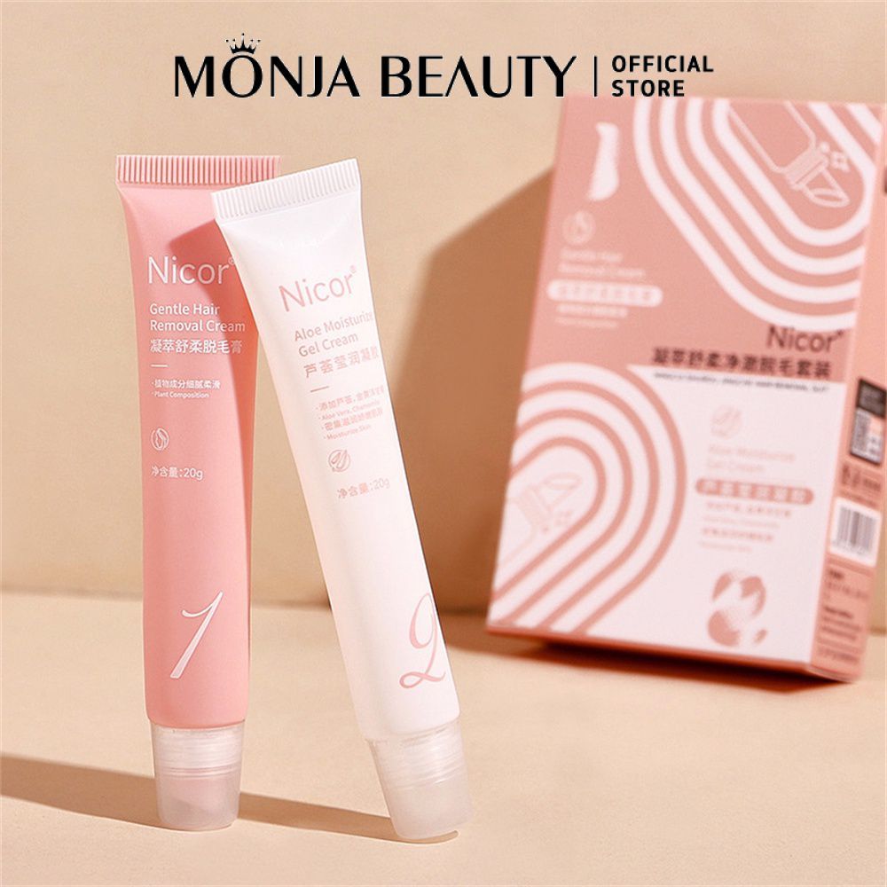 NICOR Có Thể Tái Sử Dụng Chăm Sóc Cơ Thể Tẩy Lông Làm Trắng Da Nhạy Cảm Kem Làm Rụng Lông Không Đau 