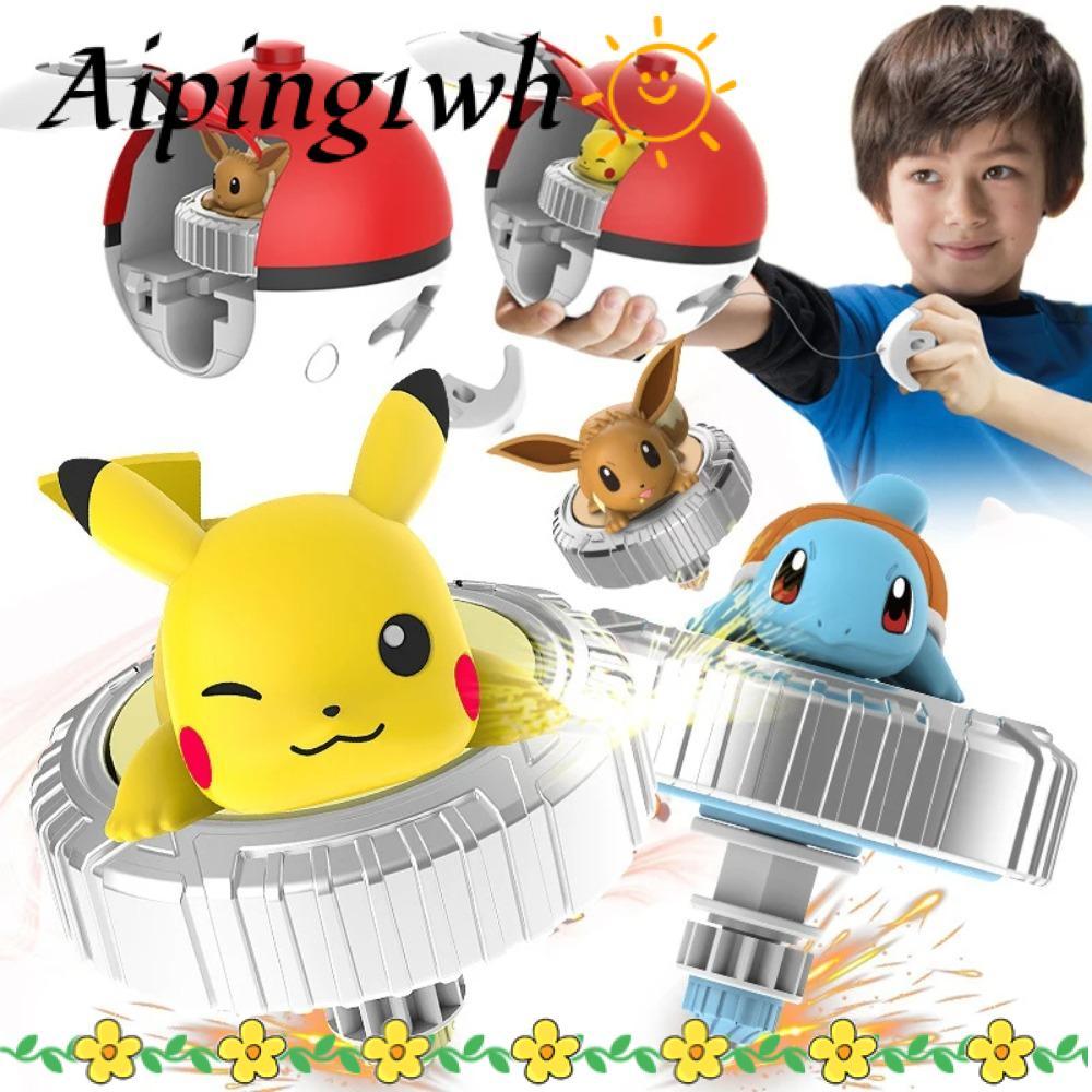 AIPING Spinning Top, Charmander Squirtle PVC Xoay Launcher Đồ chơi, Battle Gyro Toy Pikachu Eevee Me