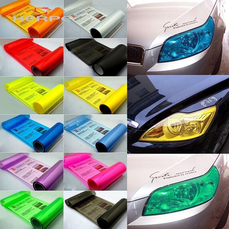 [HERPEVN]Car Headlight Sticker Adhesive Decor Side marker lights Taillight Vinyl[Ready stock]