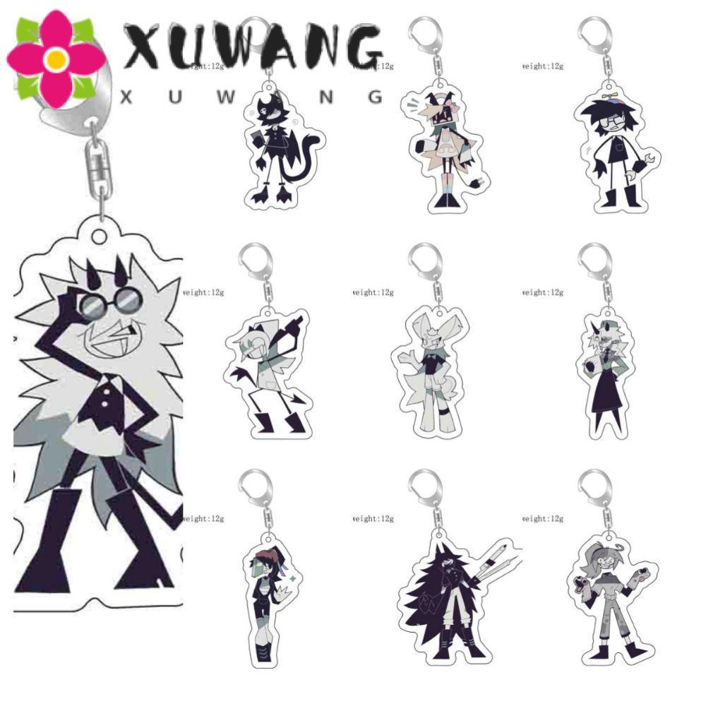 XUWANG Miss Circle Acrylic Móc Khóa Nhân Vật Anime Mặt Dây Chuyền Túi Dễ Thương