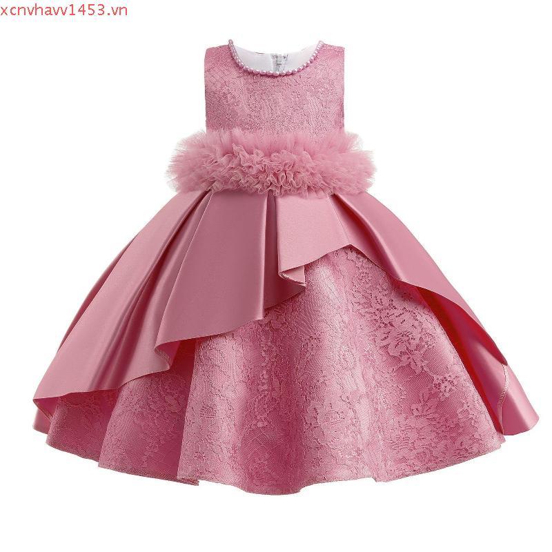 MQATZ hoa cô gái đầm bên ren công chúa đầm L5296