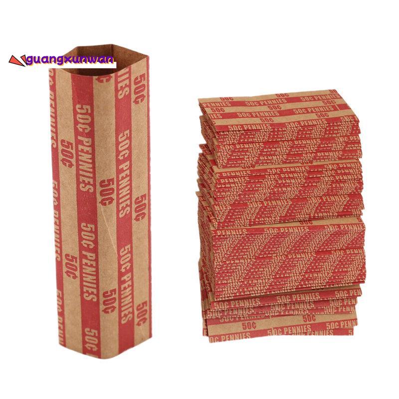100 mảnh Penny Coin Wrappers Penny Tay áo Penny Giấy phẳng Penny Rolls Wrappers