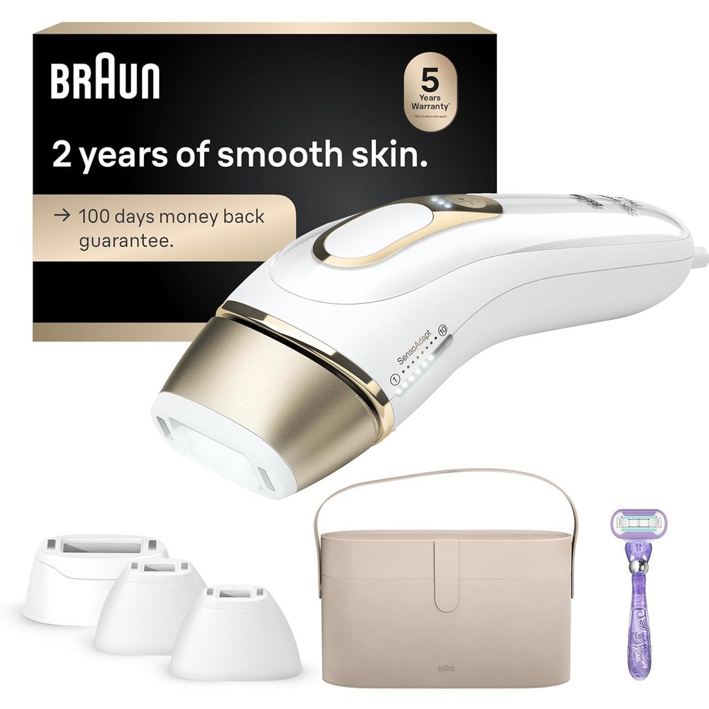 Braun art IPL, Silk · Expert Pro 5: tẩy lông bằng Laser tại nhà dành cho nữ và nam giới, giảm lông c